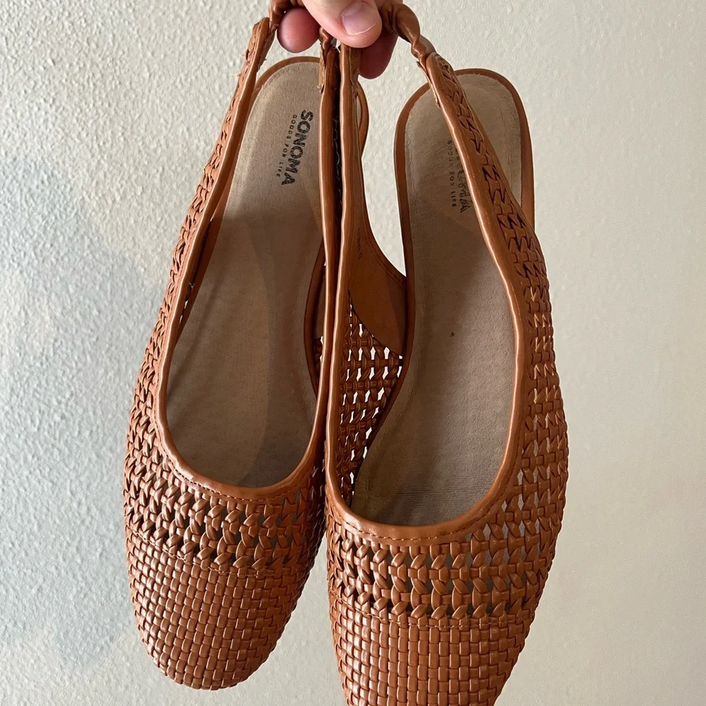 Women's Brown Woven Shoes - Picture 2 of 7